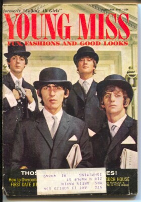 MAG: Young Miss 2/1967-Beatles cover & 11 page feature with B&W pix-very rare...