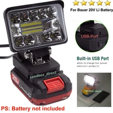 Led Work Light for Bauer 20v HyperMax Lithium Battery 2800LM w/FAST USB PORT