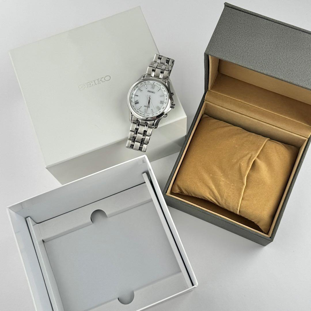 【限定販売】 Box Date Titanium 7B27-0AD0 Dolce Seiko Radio Control Wave ドルチェ