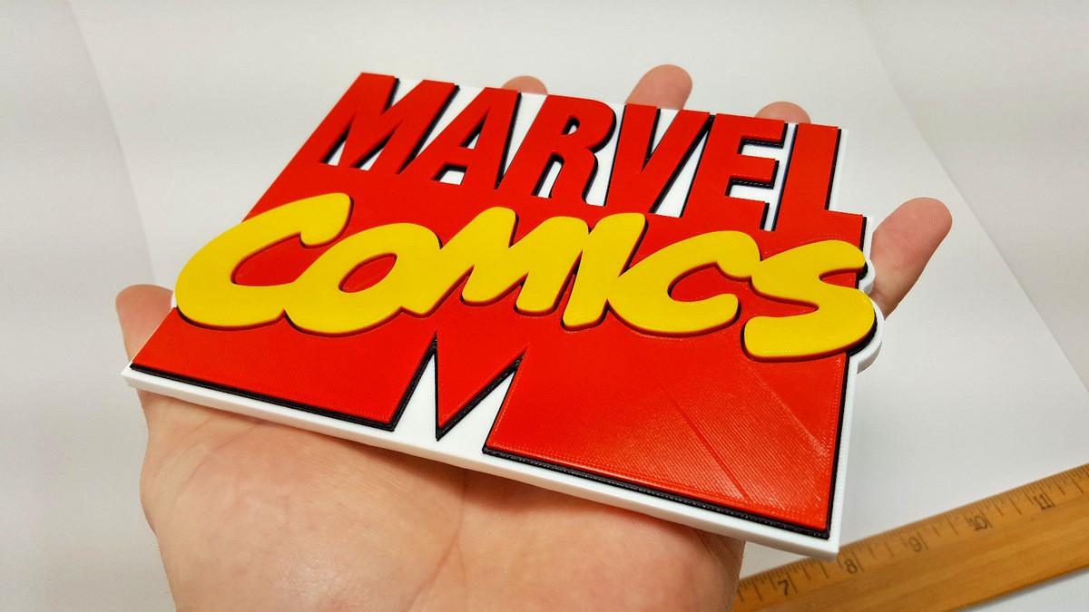 Marvel Comics 3D Logo (2 Versions) - Emblem, Ornament or Magnet