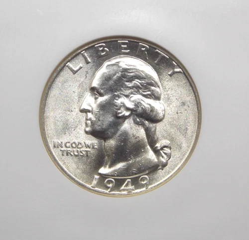 1949 "D" Washington SILVER Quarter 25c NGC MS65 #027 GEM Uncirculated ECC&C, Inc