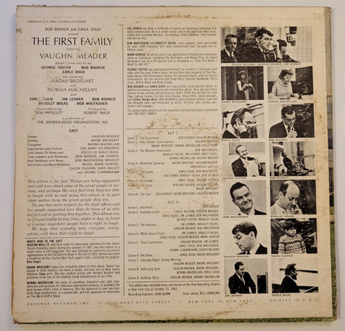 FIRST FAMILY - Original Cast Recording VAUGHN MEADER - LP Vinyl - Picture 2 of 5