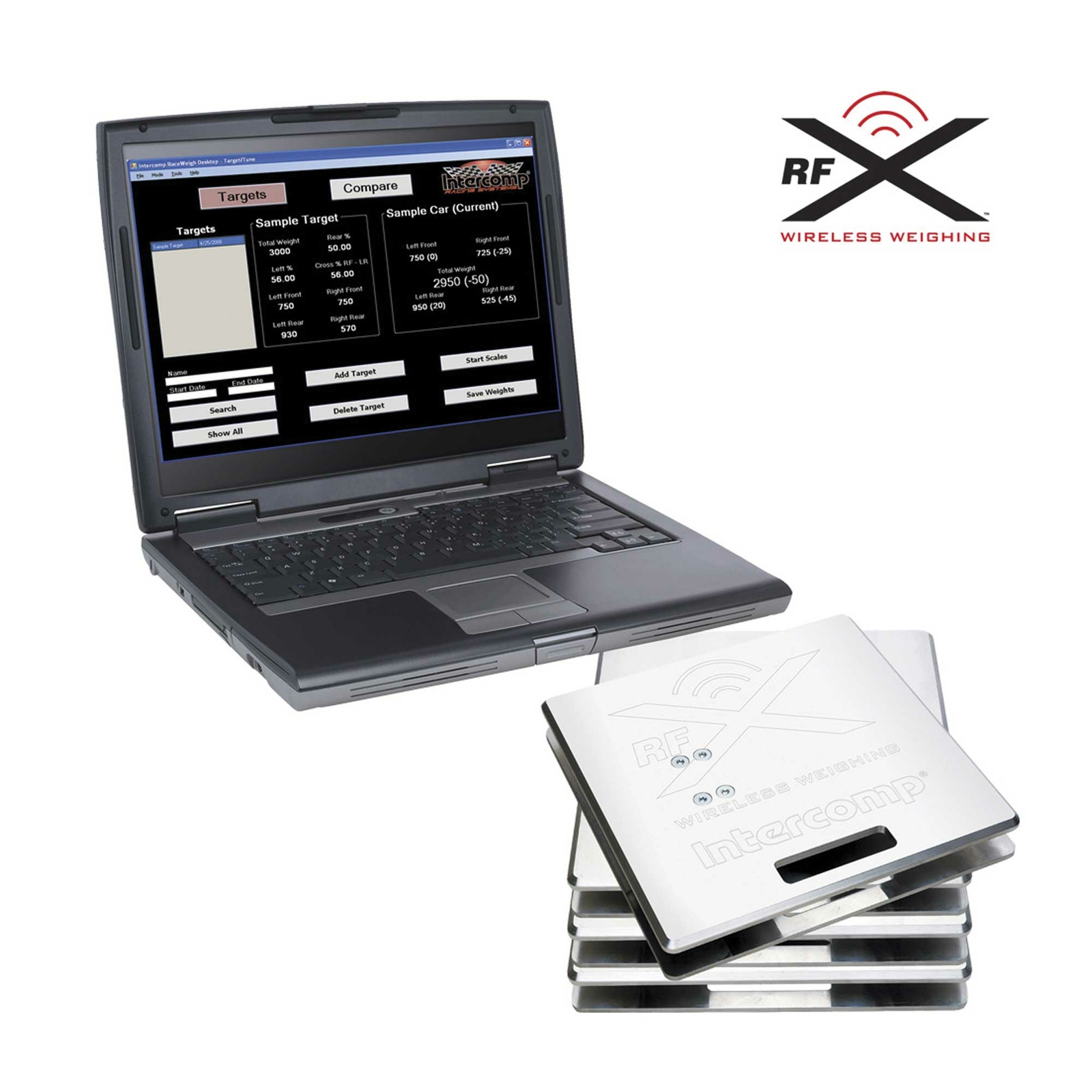 Intercomp Wireless PC Scales - Wireless Corner Weight System - Motorsport