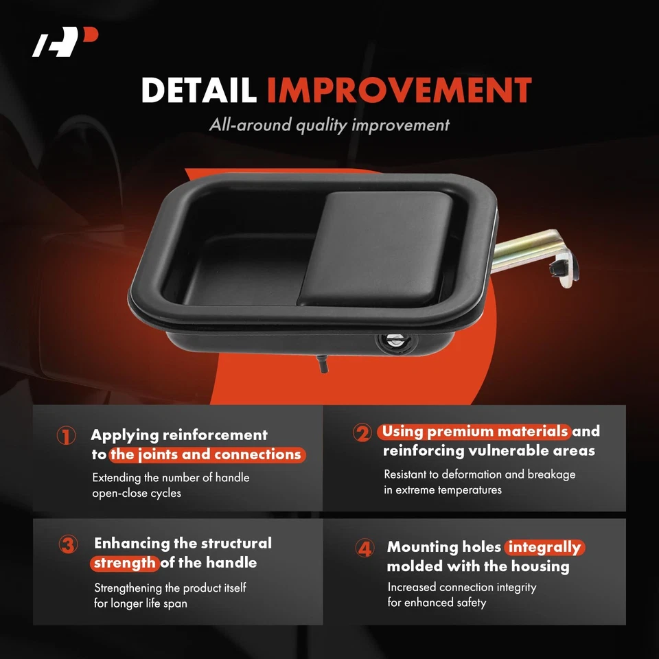 Manija de puerta exterior negra delantera derecha para camión Sterling L7501 LT9500 Bullet 45 Foto 3 de 4