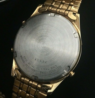 Vintage Seiko Quartz Watch World Timer Gold Plated 8V22-7008 Works! | eBay