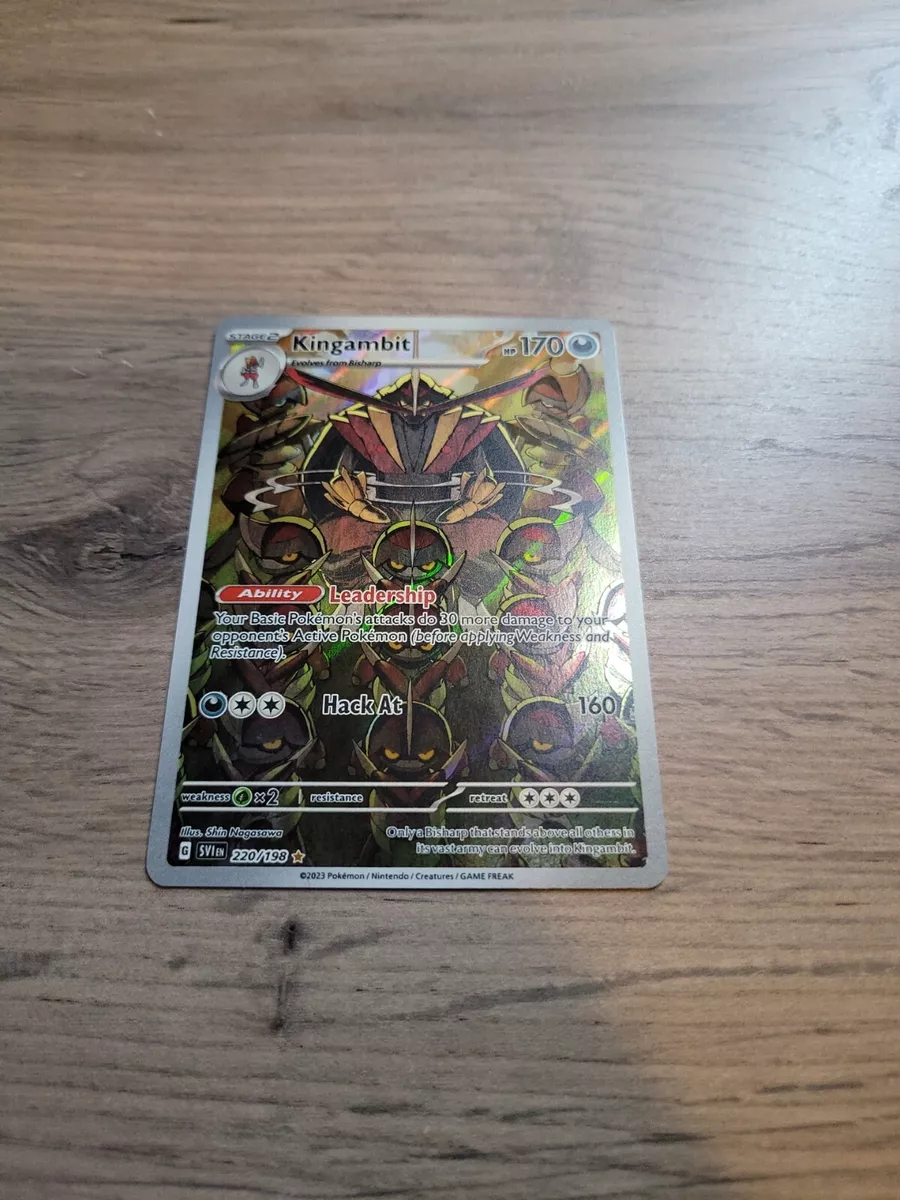  Pokemon - Kingambit 220/198 - Scarlet & Violet - Illustrator  Rare - Holo Full Art : Toys & Games