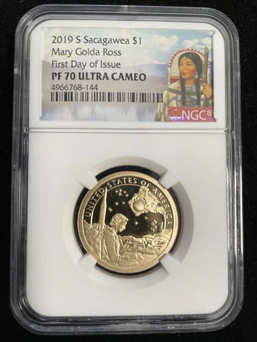 2019- S Sacagawea $1 Mary Golda Ross First Day of Issue  NGC PF 70 UC