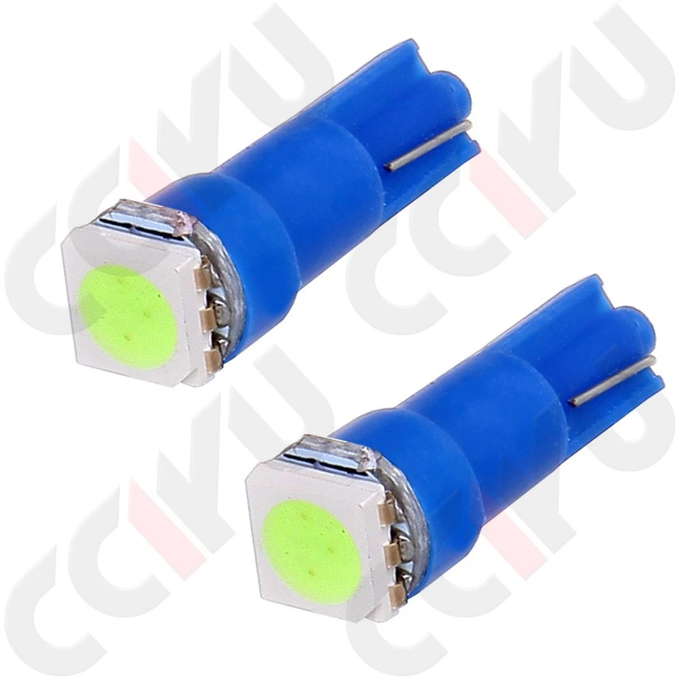 20 piezas Azul Hielo T5 70 73 74 Tablero Calibre 1-5050-SMD LED Cuña Lámpara Bombillas Luz Foto 4 de 4