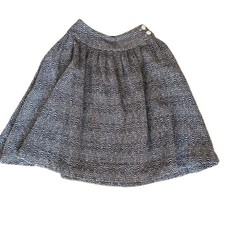 Mina Perhonen Mina Skirt, Woven Fabric, Gray, 34cm Waist, 61cm Length, Used