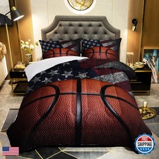 Qoomo Basketball Comforter Set For Kids Teens Boys3D Sports Kids Comforter1