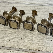 Lot 7 Vintage Chrome Cabinet Knob Black Lines Drawer Pull Handle Amerock Square