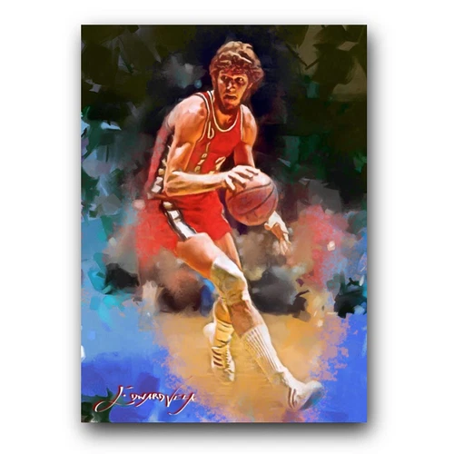 Bill Walton #9 Art Card Limited 41/50 Edward Vela Signed (Portland Trailblazers)
