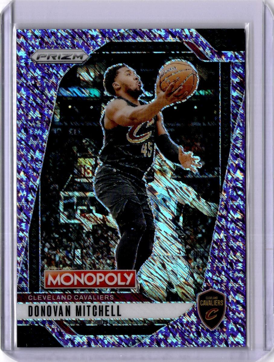 2024-25 Panini Prizm Monopoly #13 Donovan Mitchell Purple Millionare Shimmer /50