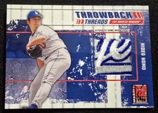 2003 Elite Hideo Nomo Throwback Threads Patch #TT-55 121/125 Dodgers Red Sox SP