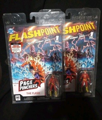 X2-DC Direct The Flash Page Punchers 3'' Action Figure With Flashpoint Comic Book