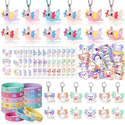 110 PCS Axolotl Party Favors Axolotl Goodie Bags Party Bags Filler Axolotl Bi...