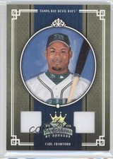 2005 Donruss Diamond Kings Gold Materials 39/50 Carl Crawford #221 3bs