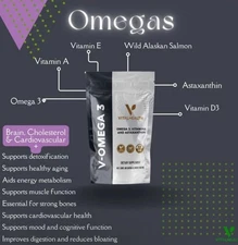 VITAL V-OMEGA 3 Annatto-E Astaxantina  with Makaren Extract Premium tocotrienols