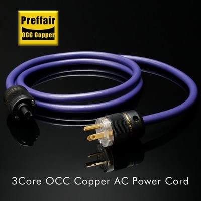 Preffair OCC Copper US/ Schuko Power Cord Cable With Figure 8 IEC C 7 Female