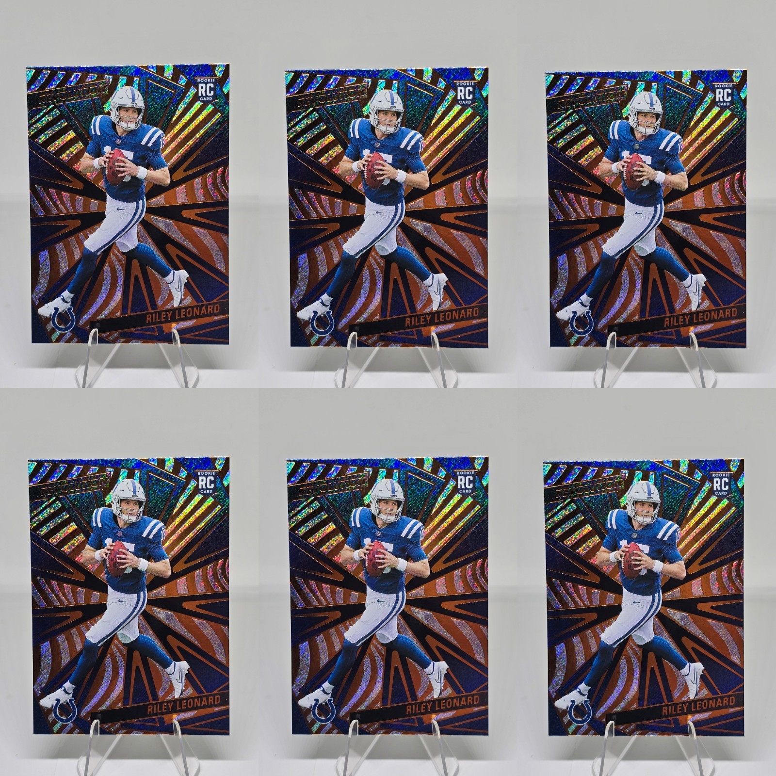 Riley Leonard 2025 Panini RC 6 Card Lot Indianapolis Colts Revolution #237