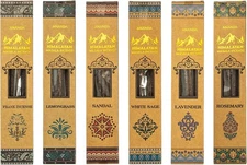 Masala Smudge Incense Sticks 8” – 6 Scents, 80 Min Burn, Handmade Himalayan