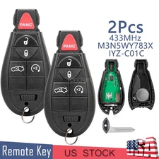 2 For Jeep Grand Cherokee Remote Key Fob 5 Button 2008 2009 2010 2011 2012 2013
