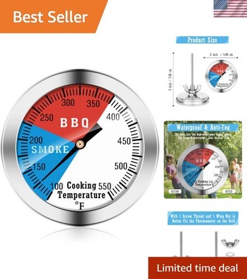 Waterproof BBQ Thermometer - 3-Inch Immersion Depth for Accurate Readings