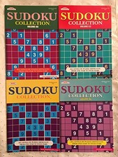 LOT OF 4 KAPPA SUDOKU COLLECTION PUZZLE BOOKS FULL SIZE By Dell  Dell  NEW 