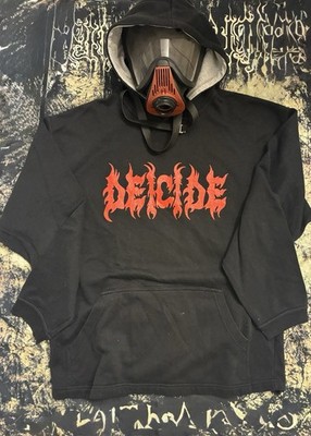 Deicide Vintage Deathmetal Blue Graue 90s Hoodie XL Death Metal Trashmetal Metal