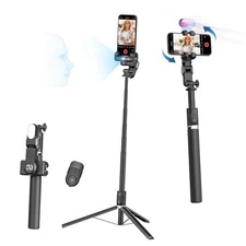  Auto Face Tracking Tripod 360 Rotation w/RGB Light,Single Smart M2Pro Black