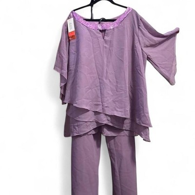 Unbranded Lavender Two-Piece Formal Set with Sequin Trim 26W