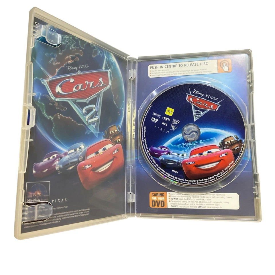 Cars 2 DVD Disney Pixar Region 4 PAL Animated Kids Movie Lightning McQueen PG - Image 4 of 4