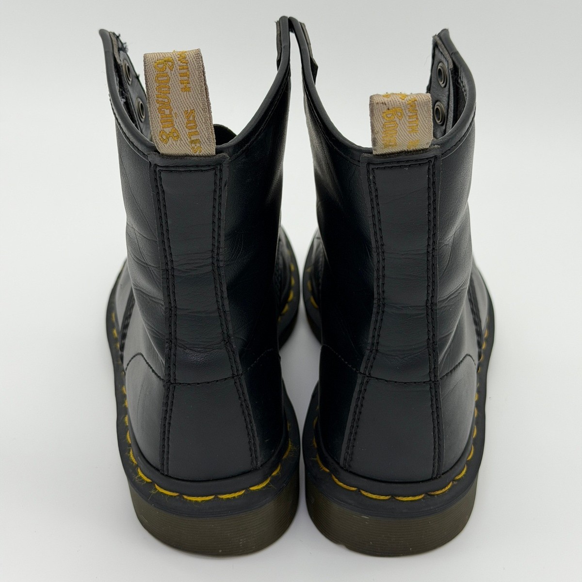 Dr Martens 1460 Smooth Leather Boots Black Men Size 6 Lace Up Combat No Box Flaw Dr Martens 1460 Smooth Leather Boots Black Men Size 6 Lace  main image 4