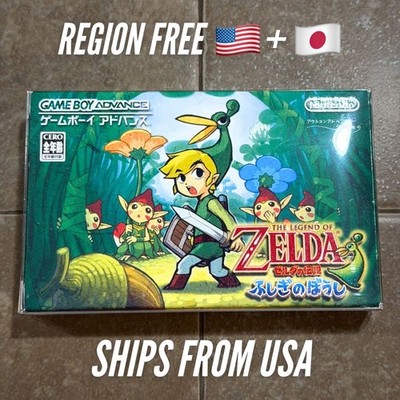 Legend Of Zelda The Minish Cap GBA Japan REGION FREE Game Boy Advance CIB MINT