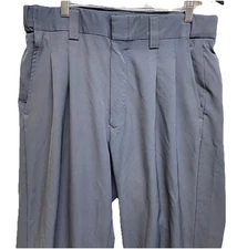 Smitty Pleated  Grey Umpire Plate Pants 34 waist Flexible Waist Band Stretchy