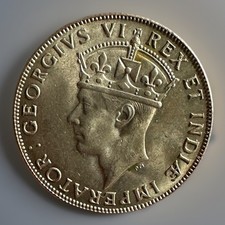 Britisch Ostafrika 1 Schilling 1941, Typ 2. Rückseite, wunderschön UNC selten