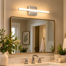 16" Chrome LED Bathroom Vanity Light 3CCT Modern Mirror Fixture
