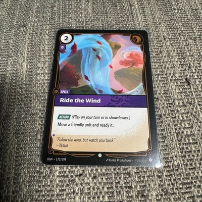 Ride the Wind Riftbound Origins 173/298 Spell Meta League of Legends NM