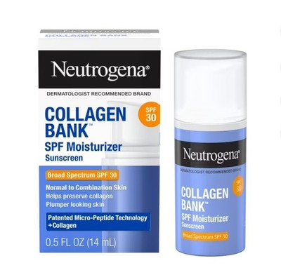 Neutrogena Collagen Bank Daily Face Moisturizer with SPF 30 0.5 fl. oz Exp 11/28