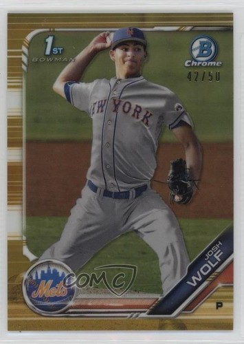 Josh Wolf [Gold Refractor] #BDC-119 2019 Bowman Draft Chrome card