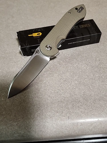 BESTECH Knife Torpedo Tactical Flipper Liner Lock G10 Handles D2 Tool Steel