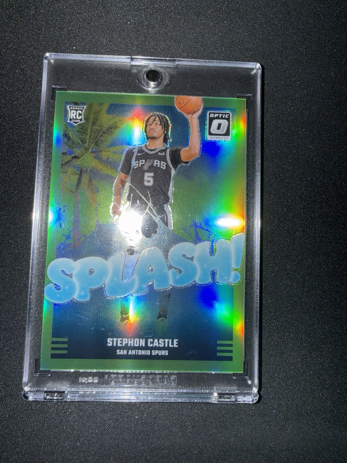 2024-25 Donruss Optic - Splash! Stephon Castle #14 Lime Green Prizm /199 (RC)
