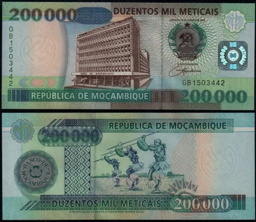 MOZAMBIQUE 200000 METICAIS (P141) 2003 UNC