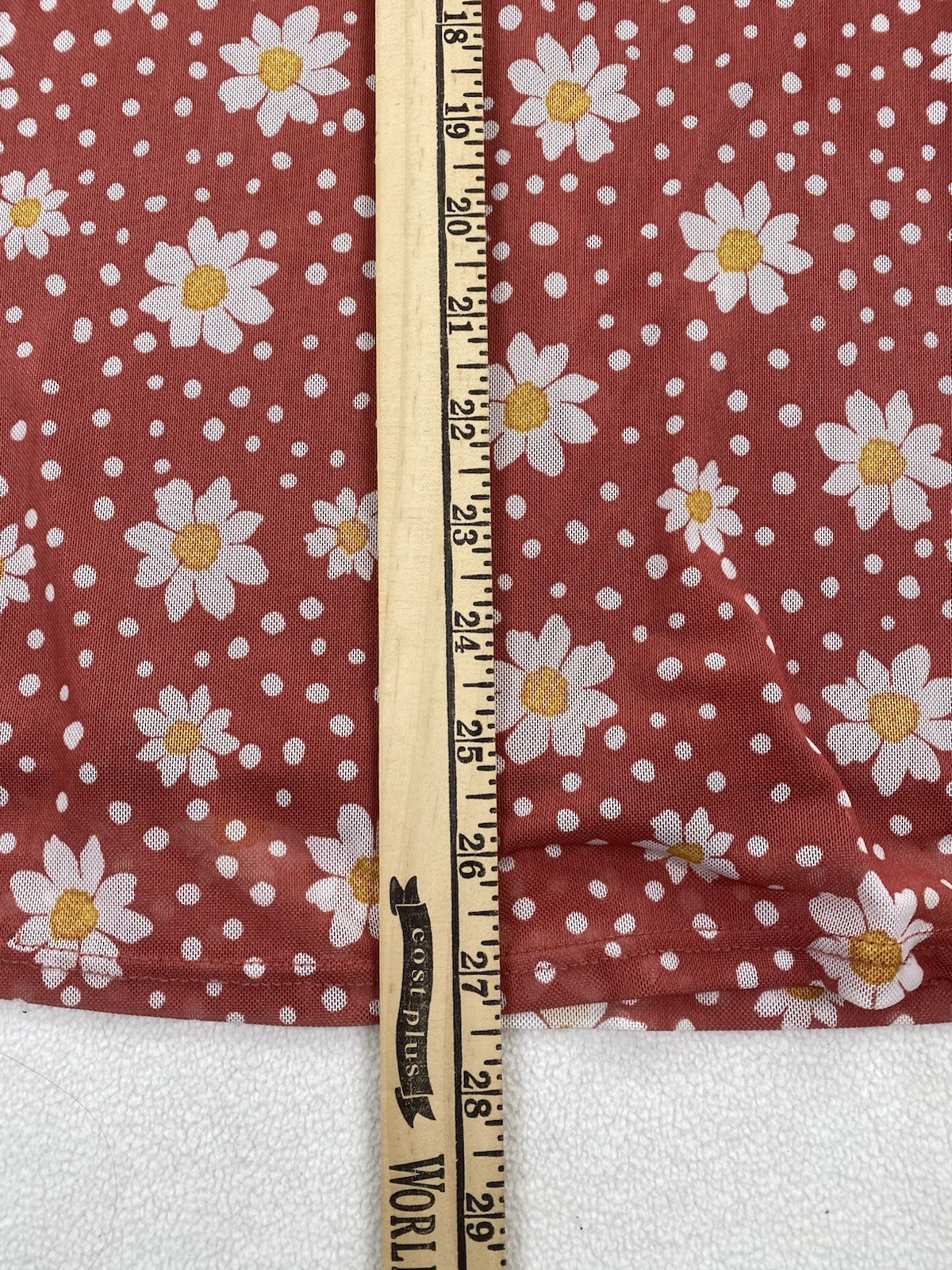 Y2K 90s Slip Dress Womens L Red Daisy Polka Dot Lace Fairycore Boho Cottagecore