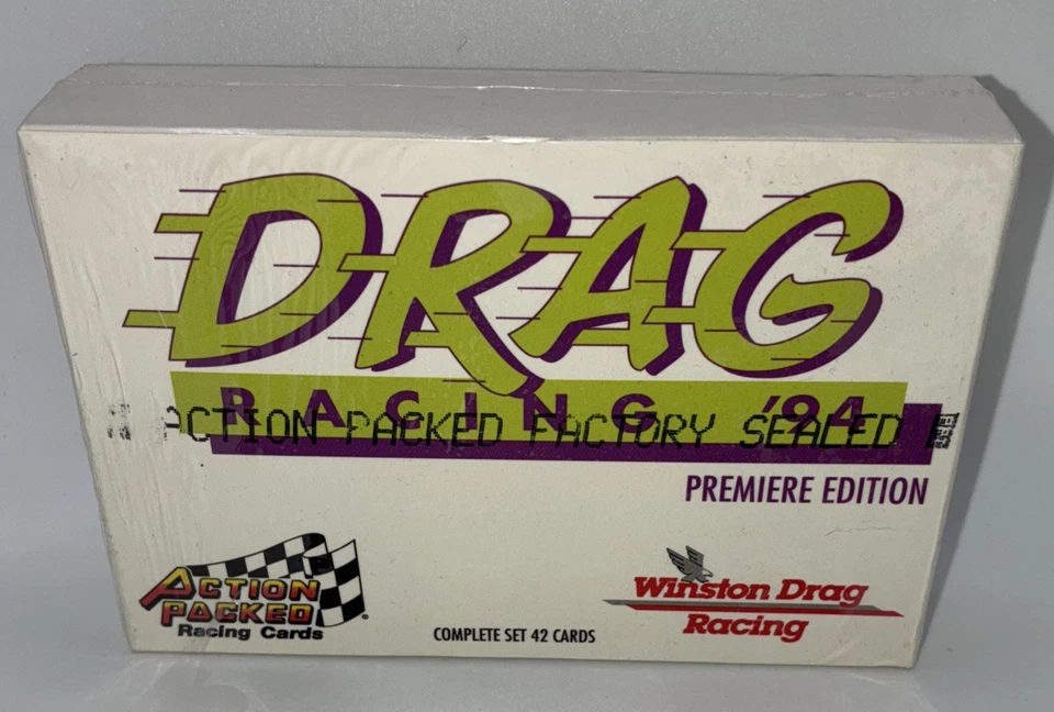 🏁 1994 Action Packed Drag Racing Premiere Edition Complete Set 42 Cards SEALED - Image 2 of 4