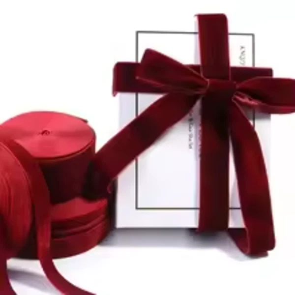 5-10 Yards Velvet Ribbon 6/10/15/25/32/38mm DIY Gift Bow Flower Sewing Decor - Image 2 of 4