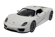 Porsche 918 Spyder White FREE PERSONALISED PLATES Diecast Model Car Present Gift