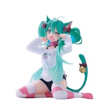 Hatsune Miku Cat Girl Anime Figure Kawaii Seated PVC Collectible Display Statue