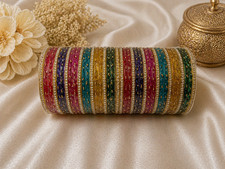 VIRAL RAINDROP BANGLES FOR WOMEN 38 PCS SET MUTICOLOUR