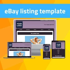 eBay Template - Responsive natural - purple - Mobile Optimized + Editor